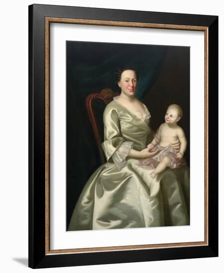 Portrait of Mrs Daniel Rea and Child, 1757-John Singleton Copley-Framed Giclee Print