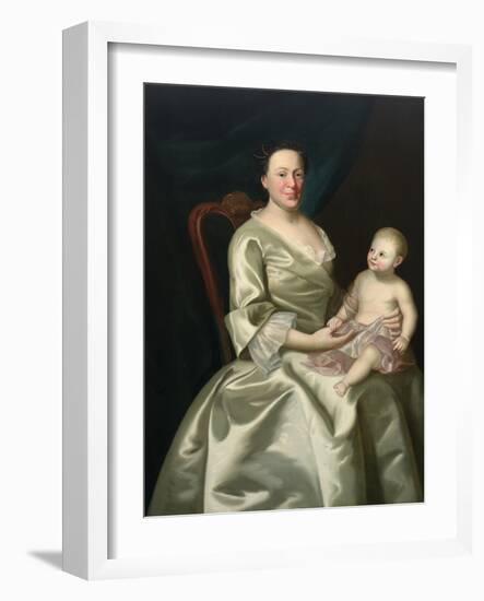 Portrait of Mrs Daniel Rea and Child, 1757-John Singleton Copley-Framed Giclee Print