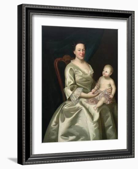 Portrait of Mrs Daniel Rea and Child, 1757-John Singleton Copley-Framed Giclee Print