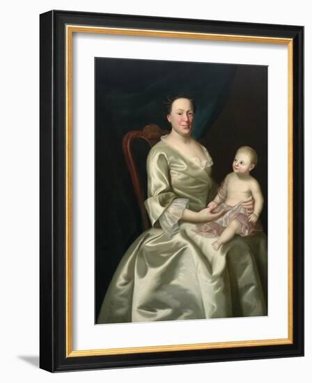 Portrait of Mrs Daniel Rea and Child, 1757-John Singleton Copley-Framed Giclee Print