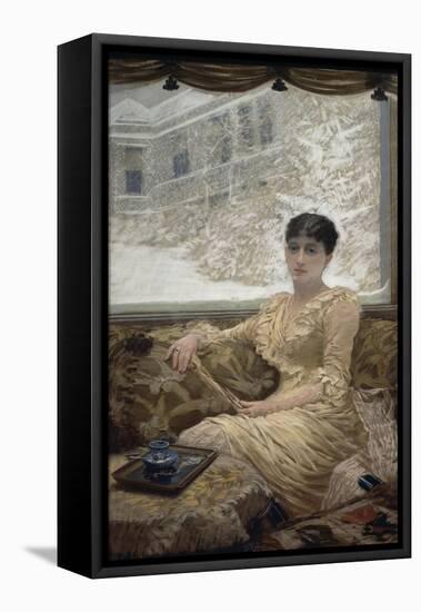 Portrait of Mrs. De Nittis, 1882-Giuseppe De Nittis-Framed Premier Image Canvas