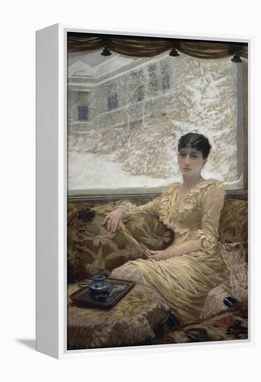 Portrait of Mrs. De Nittis, 1882-Giuseppe De Nittis-Framed Premier Image Canvas