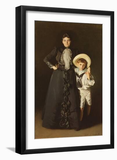 Portrait of Mrs. Edward L. Davis and Her Son, Livingston Davis, 1890 (Oil on Canvas)-John Singer Sargent-Framed Giclee Print