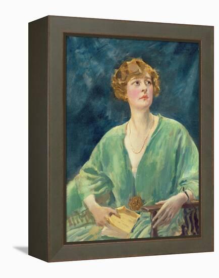 Portrait of Mrs Gribble-Augustus Edwin John-Framed Premier Image Canvas
