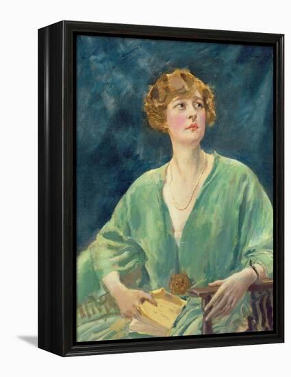 Portrait of Mrs Gribble-Augustus Edwin John-Framed Premier Image Canvas