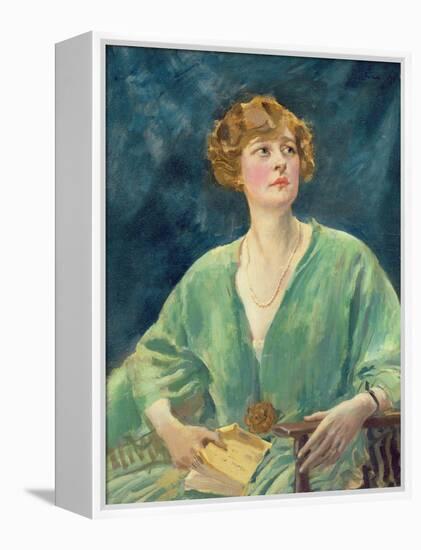 Portrait of Mrs Gribble-Augustus Edwin John-Framed Premier Image Canvas