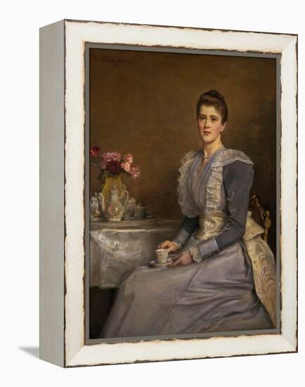 Portrait of Mrs. Joseph Chamberlain (1864-1957), 1891 (Oil on Canvas)-John Everett Millais-Framed Premier Image Canvas