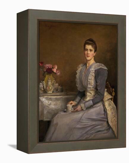 Portrait of Mrs. Joseph Chamberlain (1864-1957), 1891 (Oil on Canvas)-John Everett Millais-Framed Premier Image Canvas