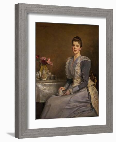 Portrait of Mrs. Joseph Chamberlain (1864-1957), 1891 (Oil on Canvas)-John Everett Millais-Framed Giclee Print