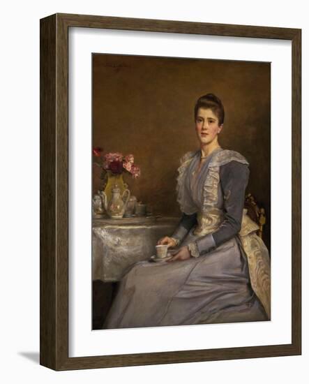 Portrait of Mrs. Joseph Chamberlain (1864-1957), 1891 (Oil on Canvas)-John Everett Millais-Framed Giclee Print