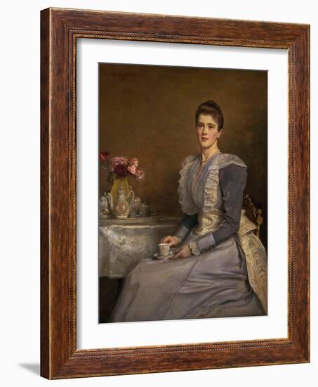 Portrait of Mrs. Joseph Chamberlain (1864-1957), 1891 (Oil on Canvas)-John Everett Millais-Framed Giclee Print