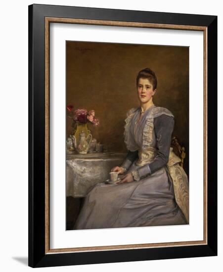 Portrait of Mrs. Joseph Chamberlain (1864-1957), 1891 (Oil on Canvas)-John Everett Millais-Framed Giclee Print