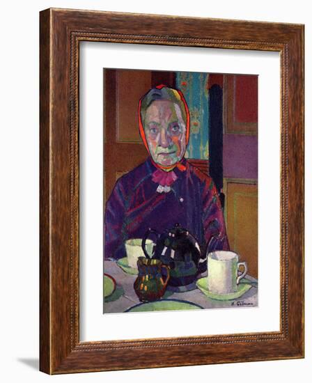 Portrait of Mrs. Mounter-Harold Gilman-Framed Art Print