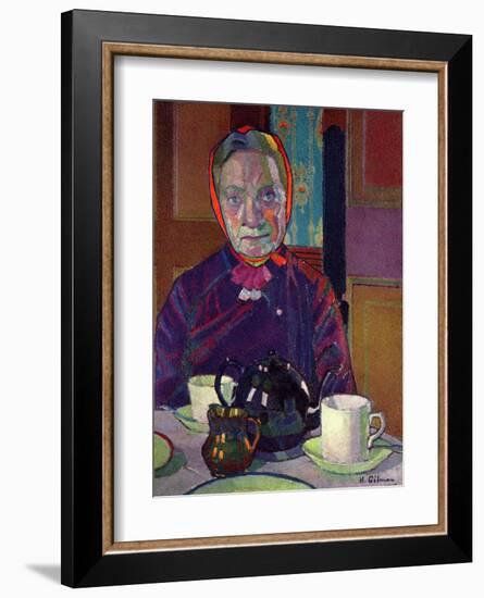 Portrait of Mrs. Mounter-Harold Gilman-Framed Art Print