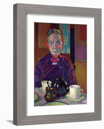 Portrait of Mrs. Mounter-Harold Gilman-Framed Art Print