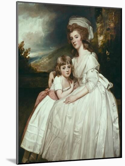 Portrait of Mrs Richard Pryce Corbet and Her Daughter, 1780-George Romney-Mounted Giclee Print