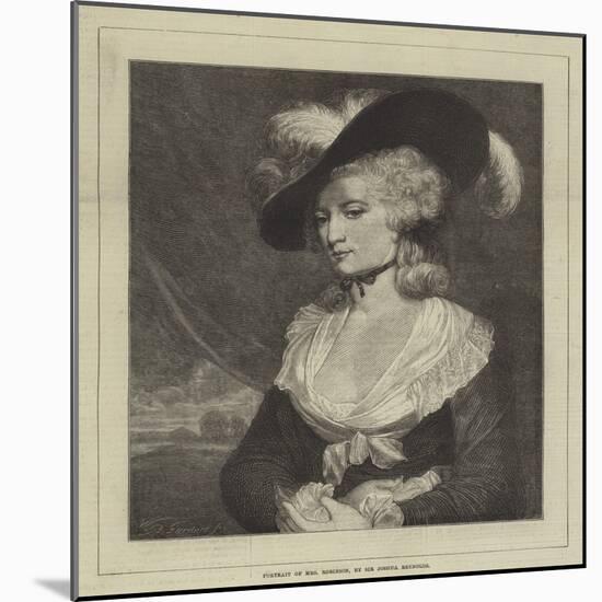 Portrait of Mrs Robinson-Sir Joshua Reynolds-Mounted Giclee Print