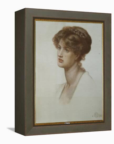 Portrait of Mrs. William J. Stillman, Bust Length, 1869-Dante Gabriel Rossetti-Framed Premier Image Canvas