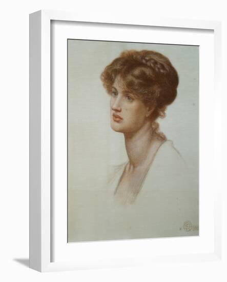 Portrait of Mrs. William J. Stillman, Nee Marie Spartali, Bust Length, 1869-Dante Gabriel Rossetti-Framed Giclee Print