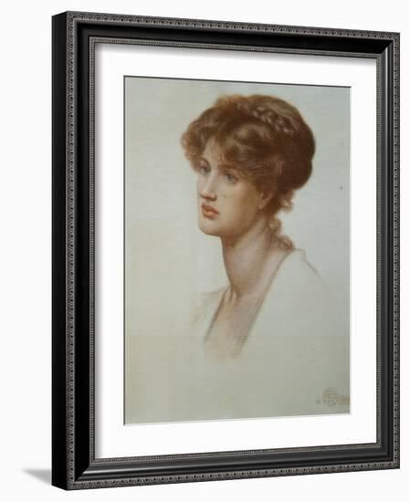 Portrait of Mrs. William J. Stillman, Nee Marie Spartali, Bust Length, 1869-Dante Gabriel Rossetti-Framed Giclee Print
