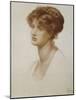 Portrait of Mrs. William J. Stillman, Nee Marie Spartali, Bust Length, 1869-Dante Gabriel Rossetti-Mounted Giclee Print