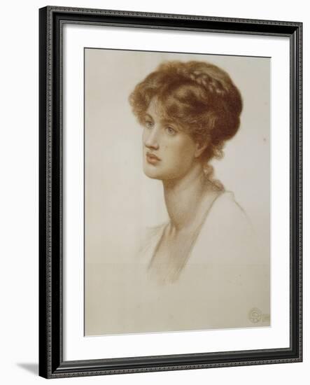 Portrait of Mrs. William J. Stillman, Nee Marie Spartali, Bust Length, 1869-Dante Gabriel Rossetti-Framed Giclee Print