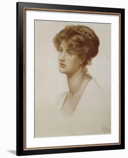 Portrait of Mrs. William J. Stillman, Nee Marie Spartali, Bust Length, 1869-Dante Gabriel Rossetti-Framed Giclee Print