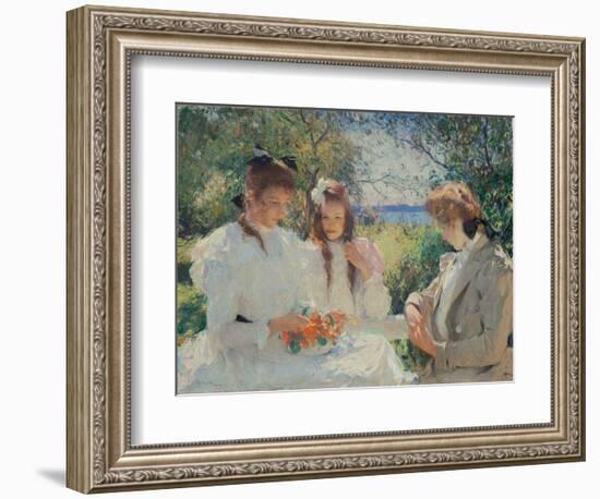 Portrait of My Daughters, 1907 (Oil on Canvas)-Frank Weston Benson-Framed Giclee Print