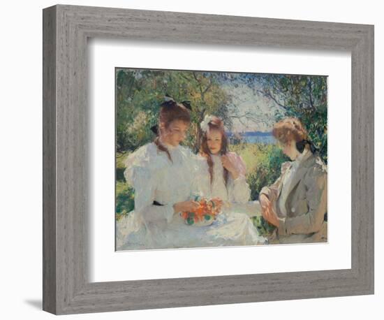 Portrait of My Daughters, 1907 (Oil on Canvas)-Frank Weston Benson-Framed Giclee Print