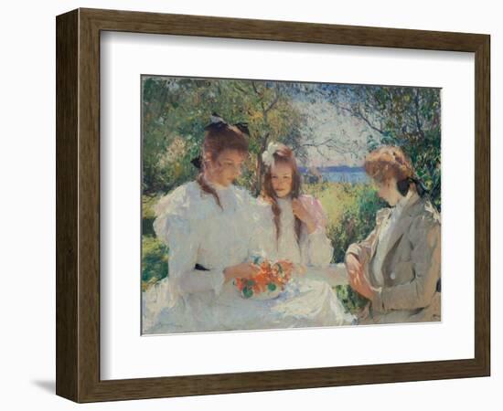 Portrait of My Daughters, 1907 (Oil on Canvas)-Frank Weston Benson-Framed Giclee Print