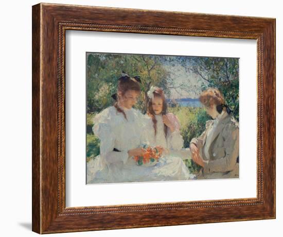 Portrait of My Daughters, 1907 (Oil on Canvas)-Frank Weston Benson-Framed Giclee Print