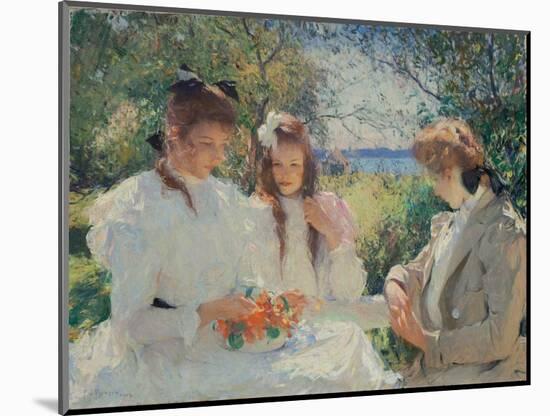 Portrait of My Daughters, 1907 (Oil on Canvas)-Frank Weston Benson-Mounted Giclee Print