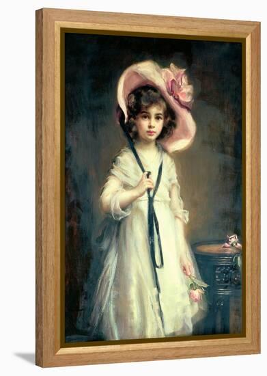 Portrait of Nancy, Daughter of Arthur Tooth-Mary Lemon Waller-Framed Premier Image Canvas