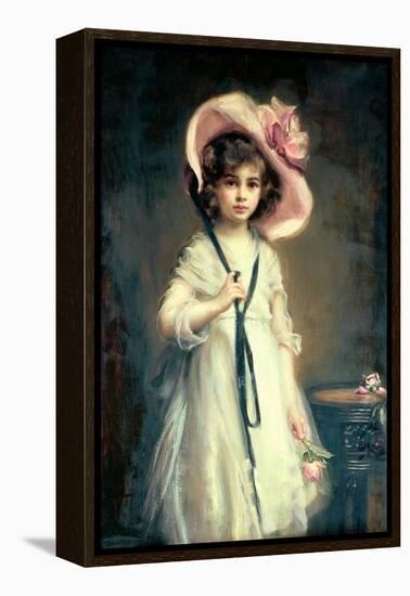 Portrait of Nancy, Daughter of Arthur Tooth-Mary Lemon Waller-Framed Premier Image Canvas