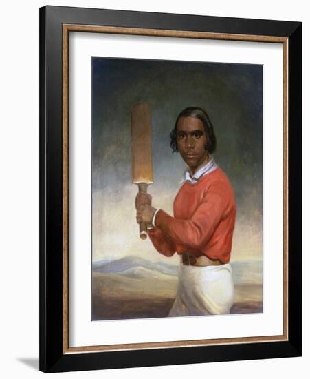 Portrait of Nannultera, a Young Poonindie Cricketer-John Michael Crossland-Framed Giclee Print