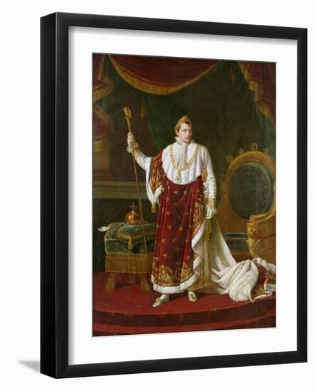 Portrait of Napoleon (1769-1821) in His Coronation Robes, 1811-Robert Lefevre-Framed Giclee Print