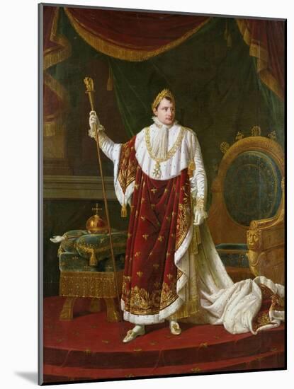 Portrait of Napoleon (1769-1821) in His Coronation Robes, 1811-Robert Lefevre-Mounted Giclee Print