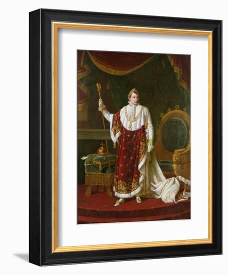 Portrait of Napoleon (1769-1821) in His Coronation Robes, 1811-Robert Lefevre-Framed Giclee Print