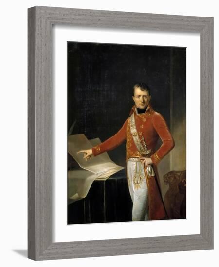 Portrait of Napoleon Bonaparte as First Consul-Anne-Louis Girodet de Roussy-Trioson-Framed Giclee Print