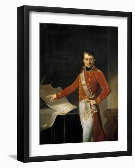 Portrait of Napoleon Bonaparte as First Consul-Anne-Louis Girodet de Roussy-Trioson-Framed Giclee Print