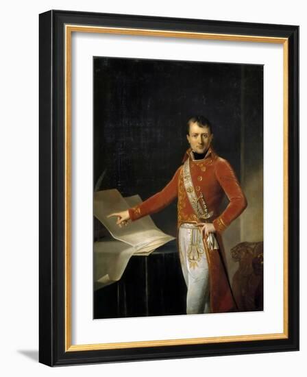 Portrait of Napoleon Bonaparte as First Consul-Anne-Louis Girodet de Roussy-Trioson-Framed Giclee Print