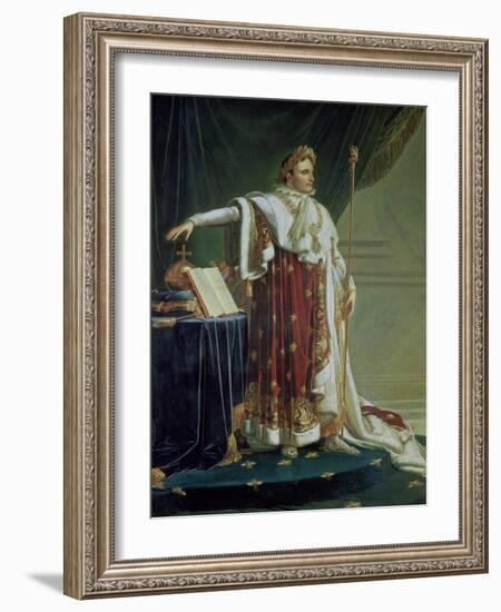 Portrait of Napoleon I in His Coronation Robes, 1804-Anne-Louis Girodet de Roussy-Trioson-Framed Giclee Print