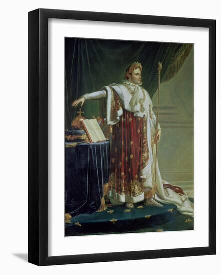 Portrait of Napoleon I in His Coronation Robes, 1804-Anne-Louis Girodet de Roussy-Trioson-Framed Giclee Print