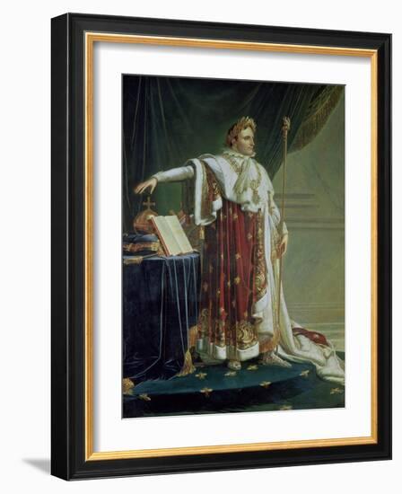 Portrait of Napoleon I in His Coronation Robes, 1804-Anne-Louis Girodet de Roussy-Trioson-Framed Giclee Print