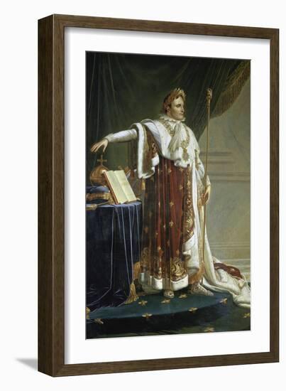 Portrait of Napoleon I in His Coronation Robes-Anne-Louis Girodet de Roussy-Trioson-Framed Giclee Print