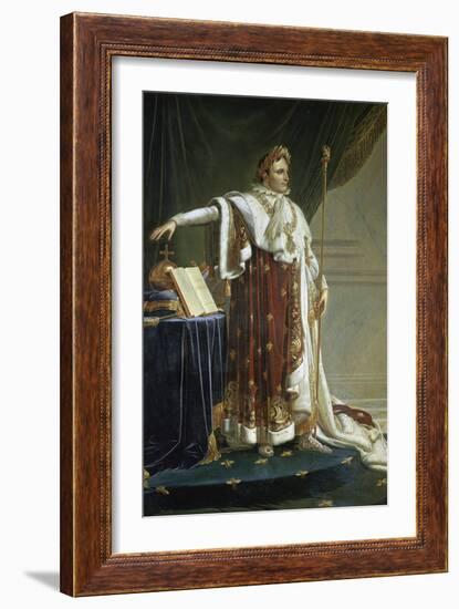 Portrait of Napoleon I in His Coronation Robes-Anne-Louis Girodet de Roussy-Trioson-Framed Giclee Print