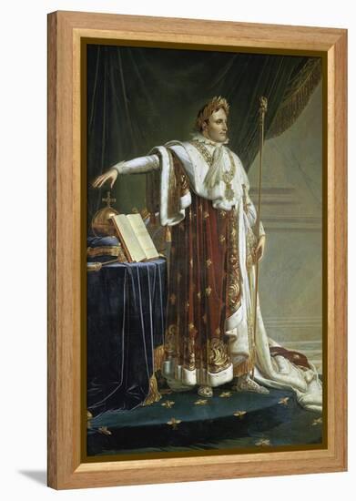 Portrait of Napoleon I in His Coronation Robes-Anne-Louis Girodet de Roussy-Trioson-Framed Premier Image Canvas