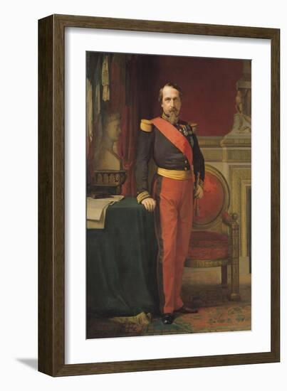 Portrait of Napoleon III (1808-73) 1862-Hippolyte Flandrin-Framed Giclee Print