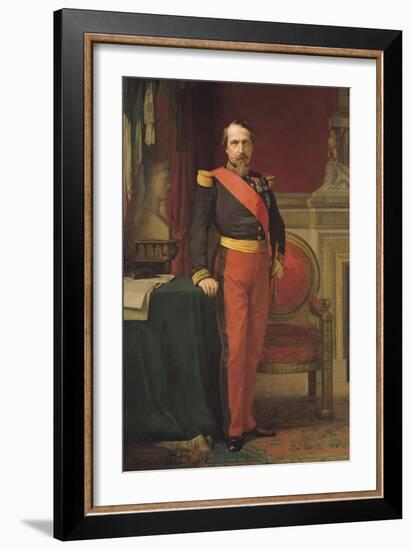 Portrait of Napoleon III (1808-73) 1862-Hippolyte Flandrin-Framed Giclee Print