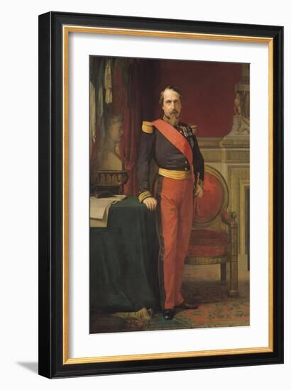 Portrait of Napoleon III (1808-73) 1862-Hippolyte Flandrin-Framed Giclee Print